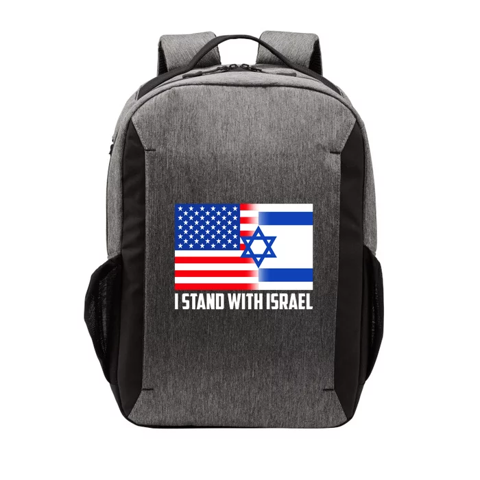 I Stand With Israel USA Flags United Together Vector Backpack