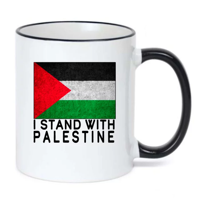 I Stand With Palestine Supporters Free Gaza Jerusalem Mosque Black Color Changing Mug