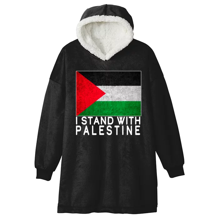 I Stand With Palestine Supporters Free Gaza Jerusalem Mosque Hooded Wearable Blanket