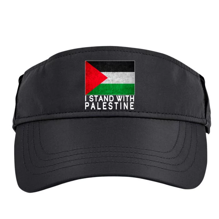 I Stand With Palestine Supporters Free Gaza Jerusalem Mosque Adult Drive Performance Visor