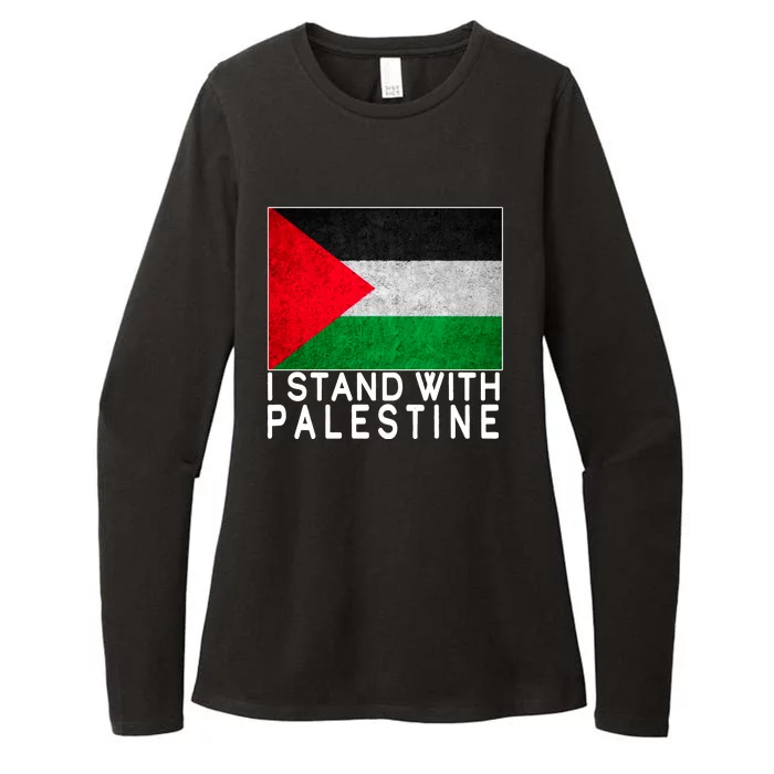 I Stand With Palestine Supporters Free Gaza Jerusalem Mosque Womens CVC Long Sleeve Shirt