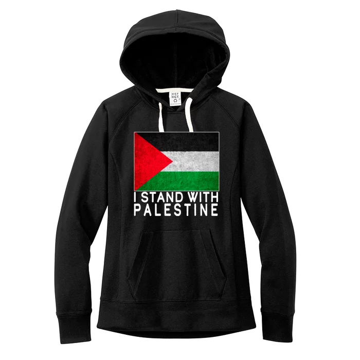 I Stand With Palestine Supporters Free Gaza Jerusalem Mosque Women's Fleece Hoodie