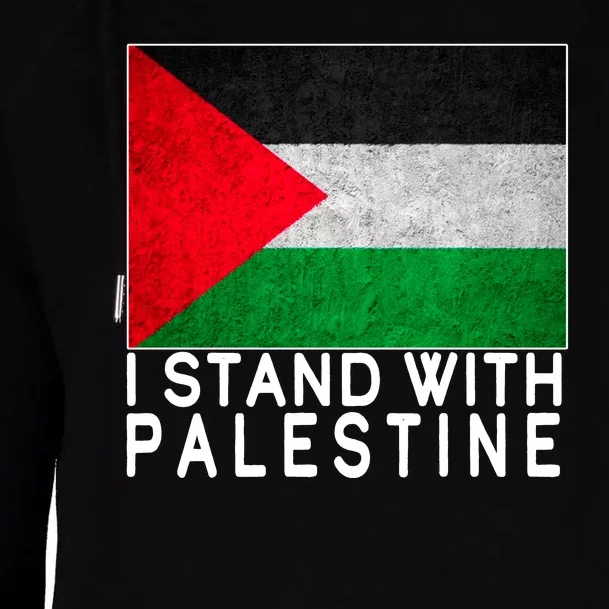 I Stand With Palestine Supporters Free Gaza Jerusalem Mosque Womens Funnel Neck Pullover Hood