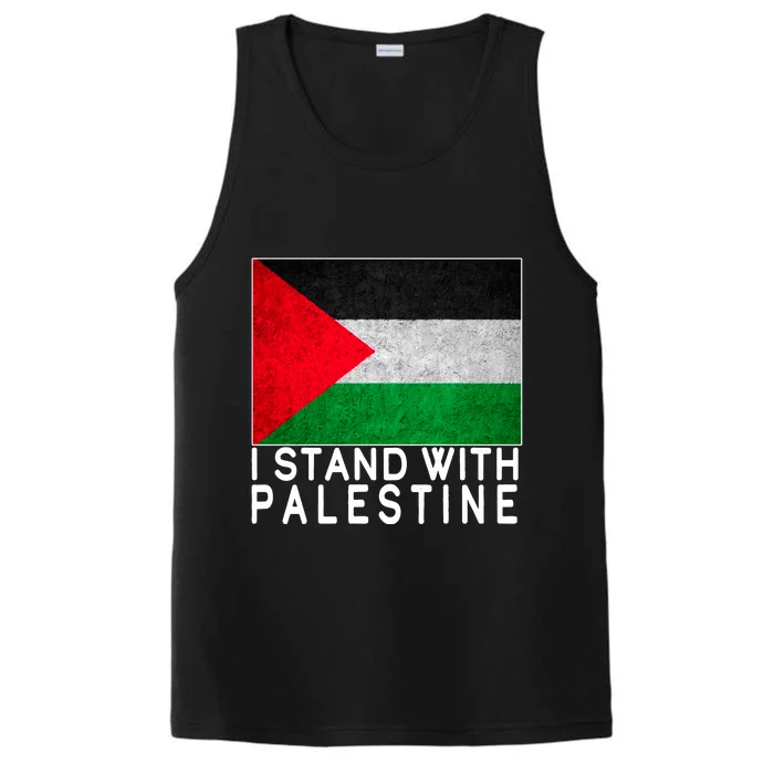 I Stand With Palestine Supporters Free Gaza Jerusalem Mosque Performance Tank