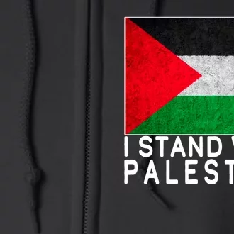 I Stand With Palestine Supporters Free Gaza Jerusalem Mosque Full Zip Hoodie