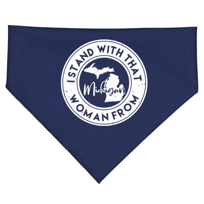 I Stand With That Woman From Michigan USA-Made Doggie Bandana