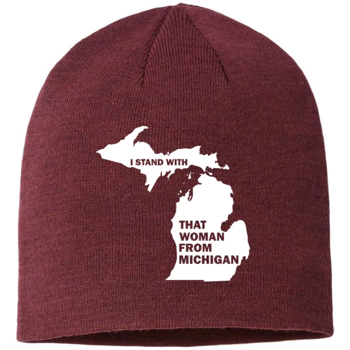 I Stand With That Woman From Michigan Social Justice 8 1/2in Sustainable Knit Beanie