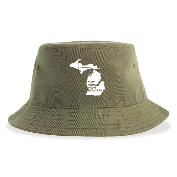 I Stand With That Woman From Michigan Social Justice Sustainable Bucket Hat