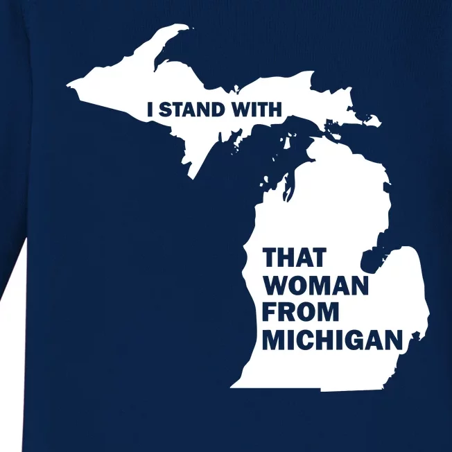 I Stand With That Woman From Michigan Social Justice Baby Long Sleeve Bodysuit