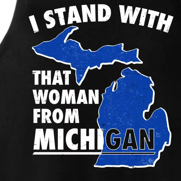 I Stand With That Woman From Michigan Support Ladies Tri-Blend Wicking Tank