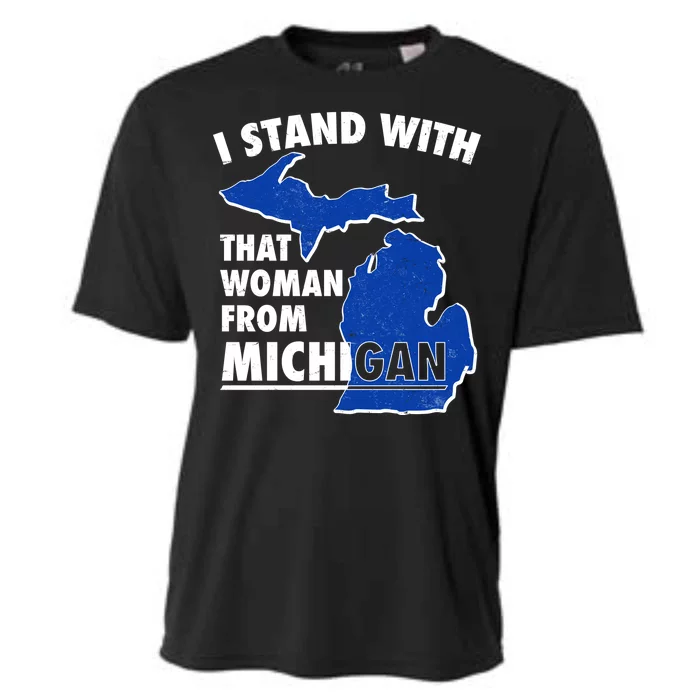 I Stand With That Woman From Michigan Support Cooling Performance Crew T-Shirt