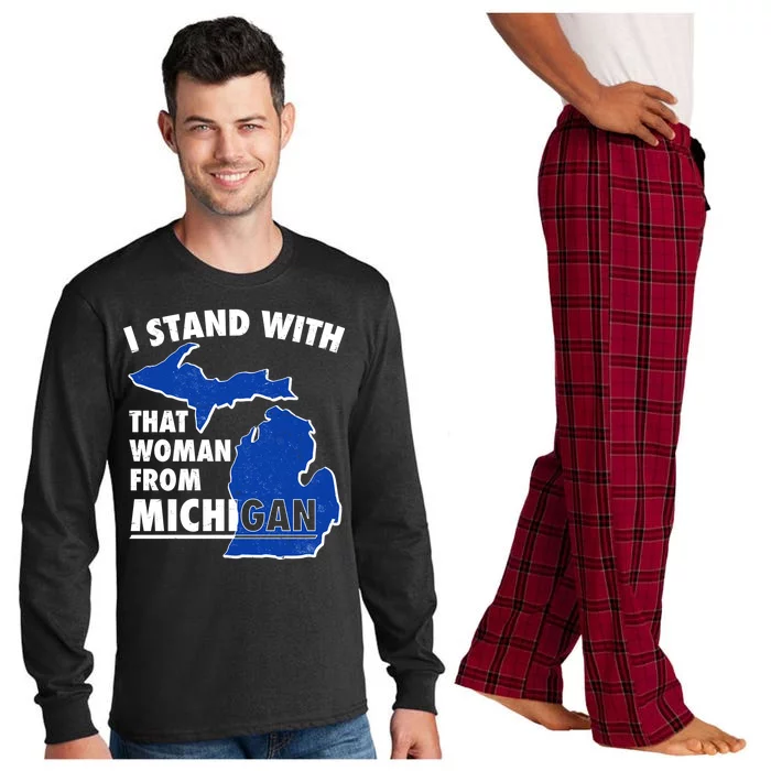 I Stand With That Woman From Michigan Support Long Sleeve Pajama Set