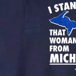 I Stand With That Woman From Michigan Support Softstyle Adult Sport Polo