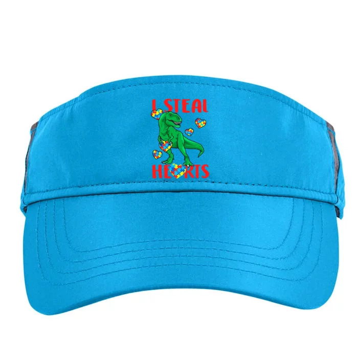 I Steal Hearts Autism Awareness Dinosaur Adult Drive Performance Visor