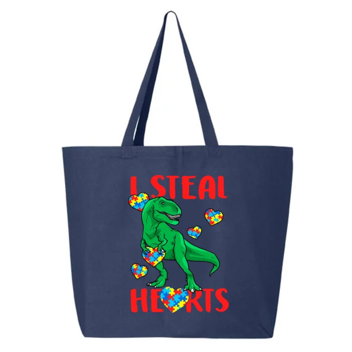 I Steal Hearts Autism Awareness Dinosaur 25L Jumbo Tote