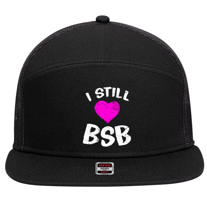 I Still Love BSB Music Band 7 Panel Mesh Trucker Snapback Hat