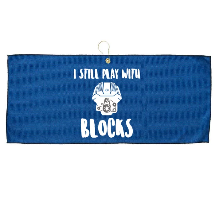 I Still Play With Blocks Large Microfiber Waffle Golf Towel