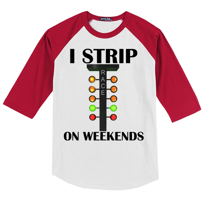 I Strip On Weekends Kids Colorblock Raglan Jersey