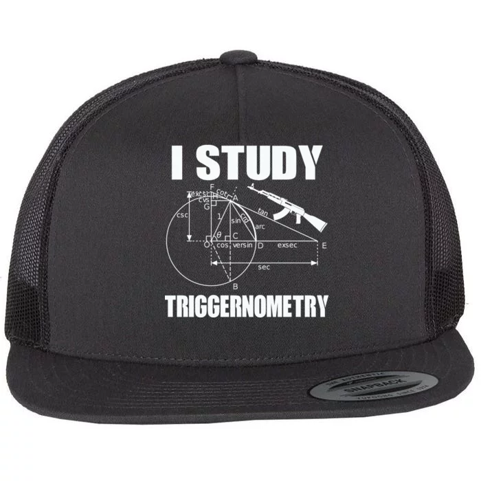 I Study Triggernometry Gun Flat Bill Trucker Hat