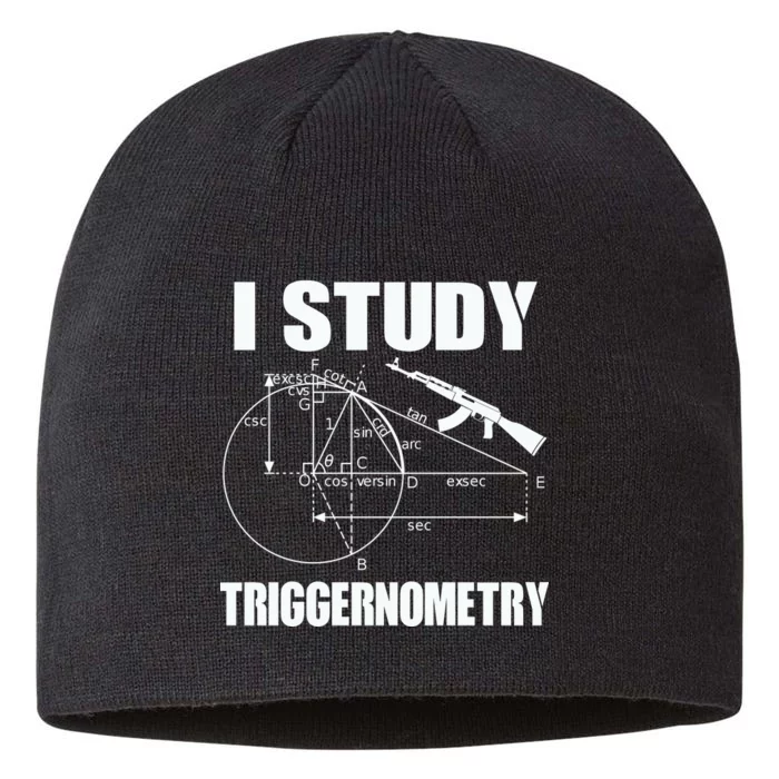 I Study Triggernometry Gun 8 1/2in Sustainable Knit Beanie