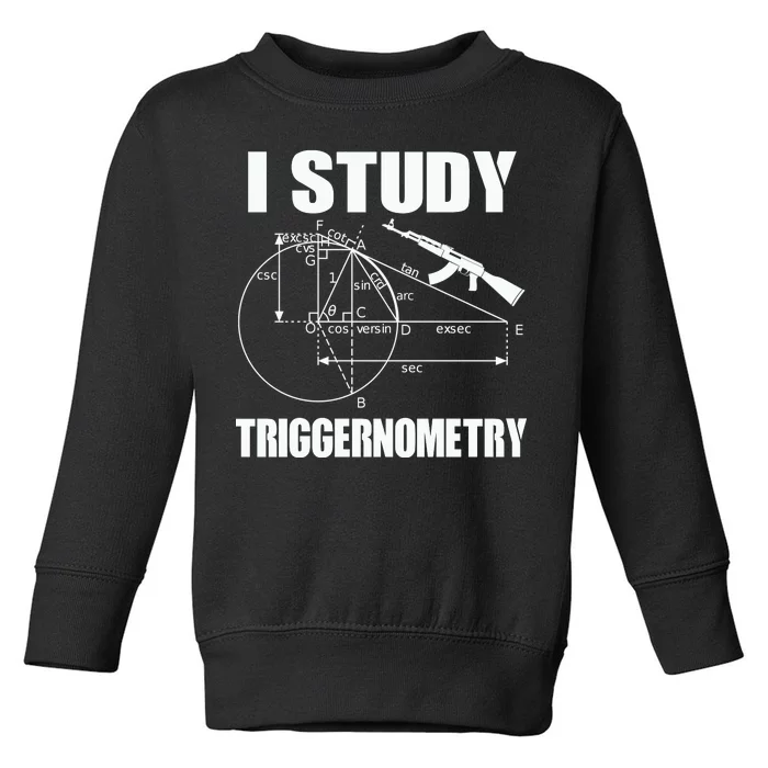 I Study Triggernometry Gun Toddler Sweatshirt