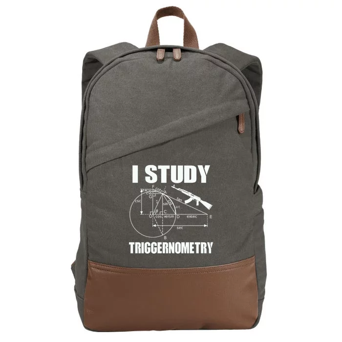 I Study Triggernometry Gun Cotton Canvas Backpack