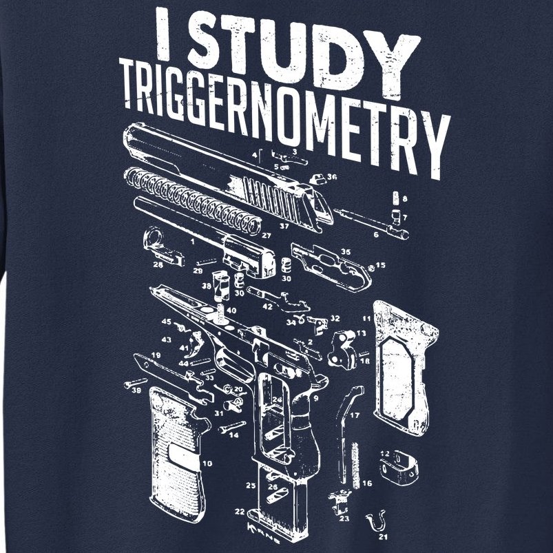 I Study Triggernometry Gun Diagram Sweatshirt