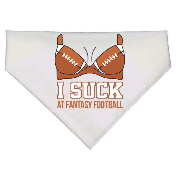 I Suck At Fantasy Football Last Place USA-Made Doggie Bandana