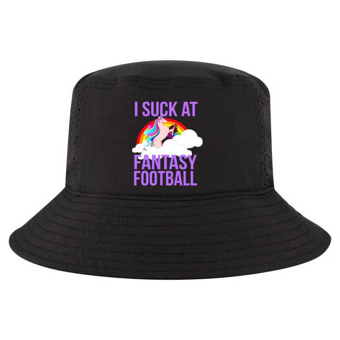 I Suck At Fantasy Football Unicorn Cool Comfort Performance Bucket Hat