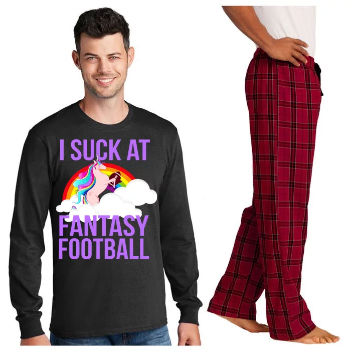 I Suck At Fantasy Football Unicorn Long Sleeve Pajama Set