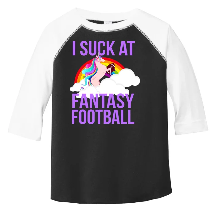 I Suck At Fantasy Football Unicorn Toddler Fine Jersey T-Shirt