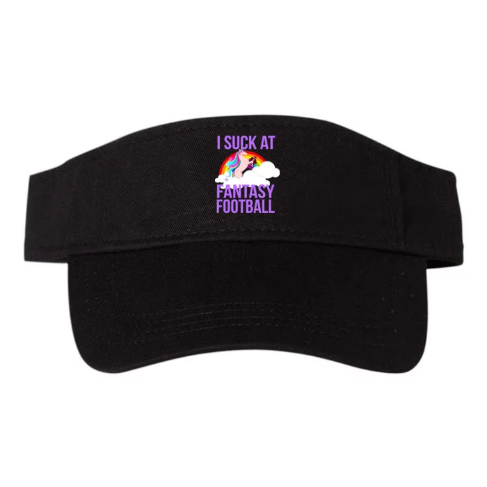 I Suck At Fantasy Football Unicorn Valucap Bio-Washed Visor