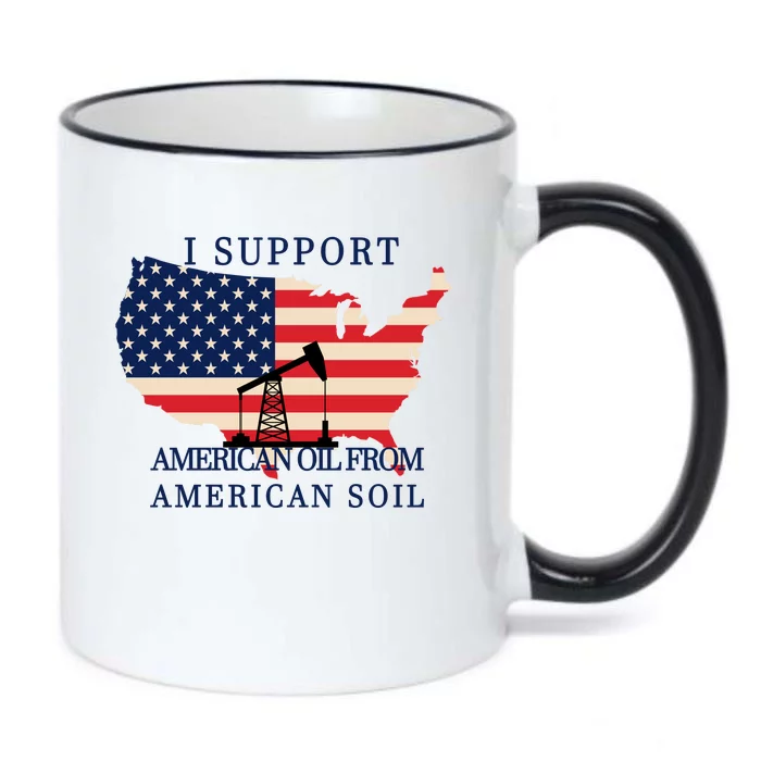 I Support American Oil From American Soil Keystone Pipeline Black Color Changing Mug