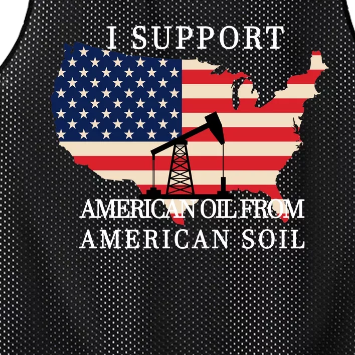 I Support American Oil From American Soil Keystone Pipeline Mesh Reversible Basketball Jersey Tank