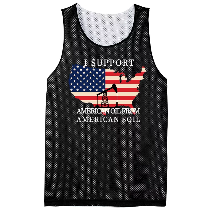 I Support American Oil From American Soil Keystone Pipeline Mesh Reversible Basketball Jersey Tank