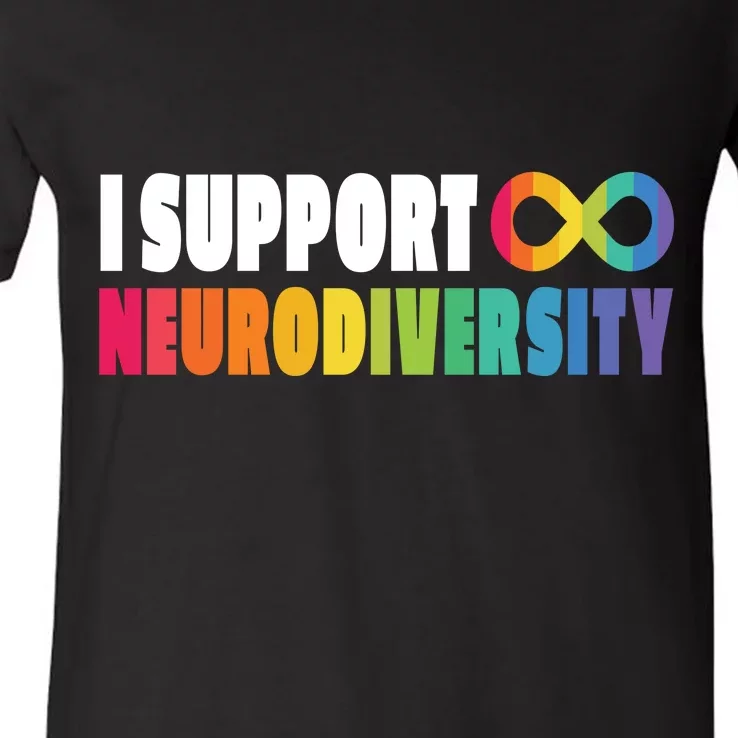 I Support Neurodiversity V-Neck T-Shirt