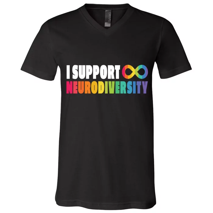 I Support Neurodiversity V-Neck T-Shirt