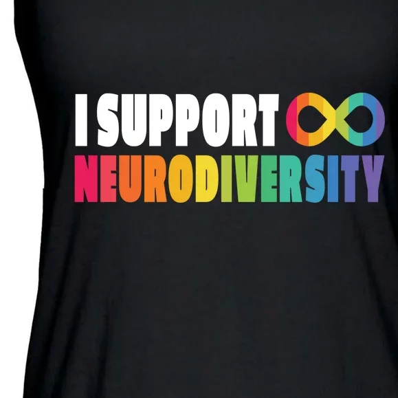 I Support Neurodiversity Ladies Essential Flowy Tank