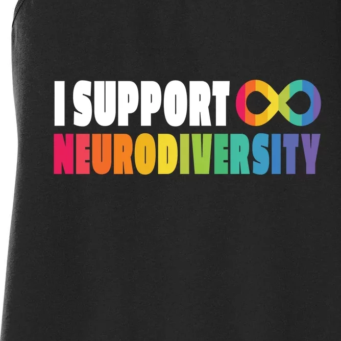 I Support Neurodiversity Women's Racerback Tank