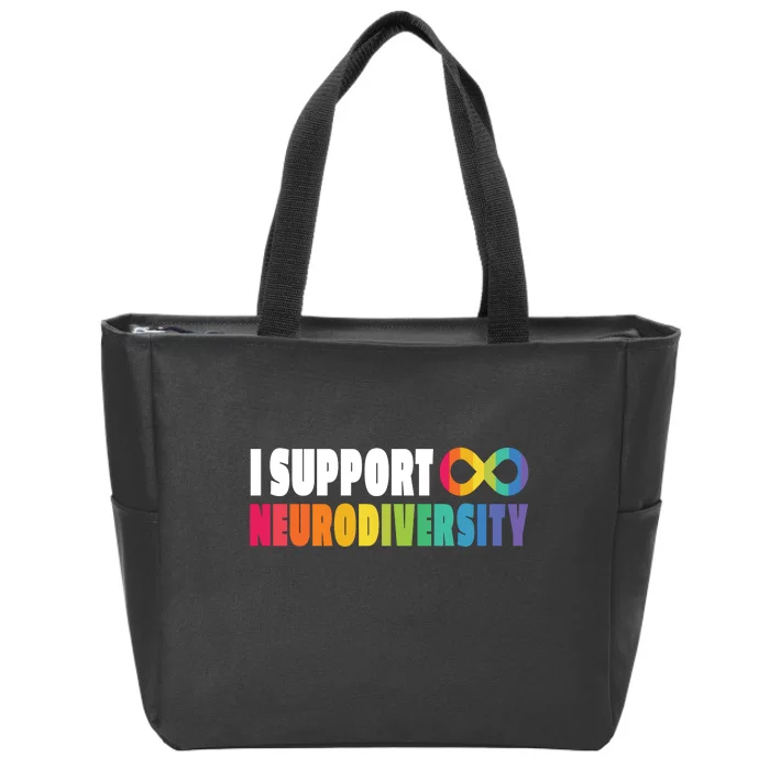 I Support Neurodiversity Zip Tote Bag