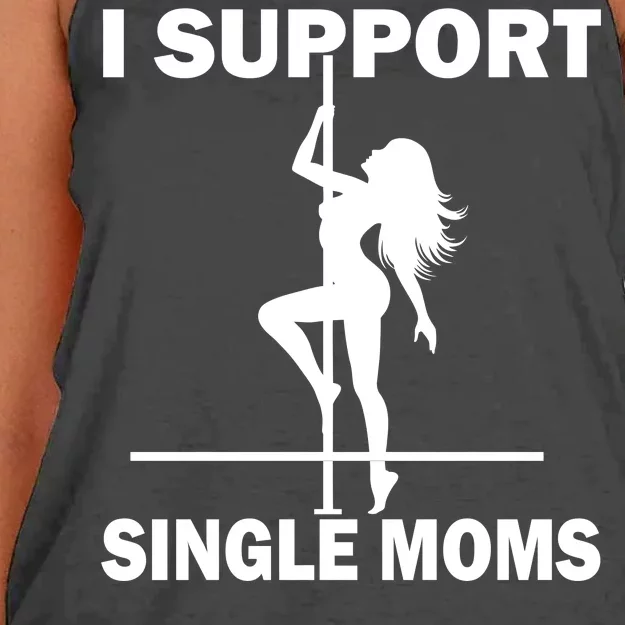 I Support Single Moms Women's Knotted Racerback Tank