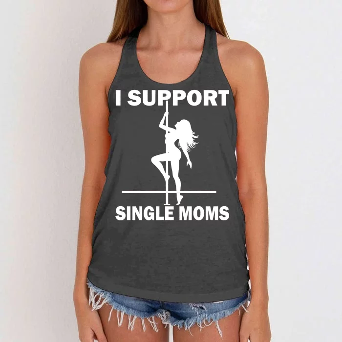 I Support Single Moms Women's Knotted Racerback Tank