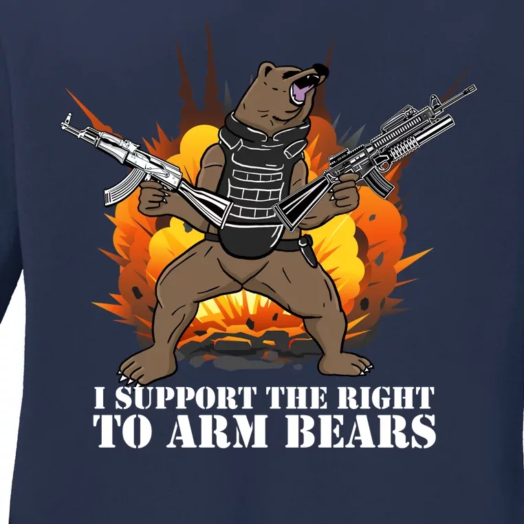 I Support The Right To Arm Bears Ladies Long Sleeve Shirt