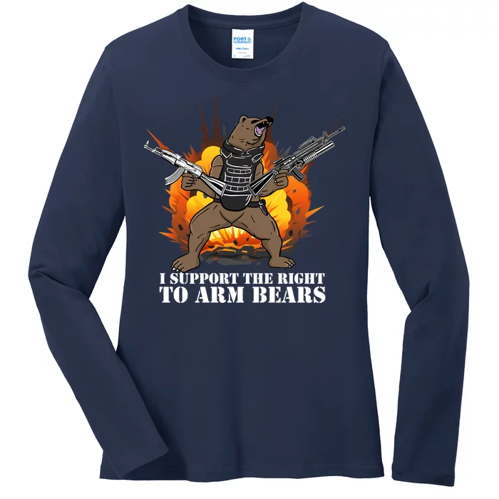 I Support The Right To Arm Bears Ladies Long Sleeve Shirt