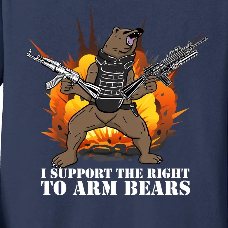 I Support The Right To Arm Bears Kids Long Sleeve Shirt