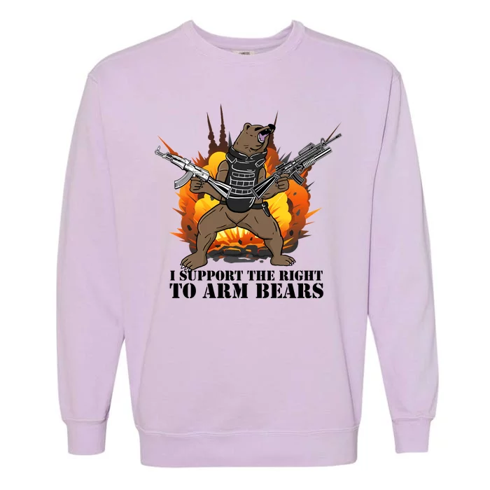 I Support The Right To Arm Bears Garment-Dyed Sweatshirt