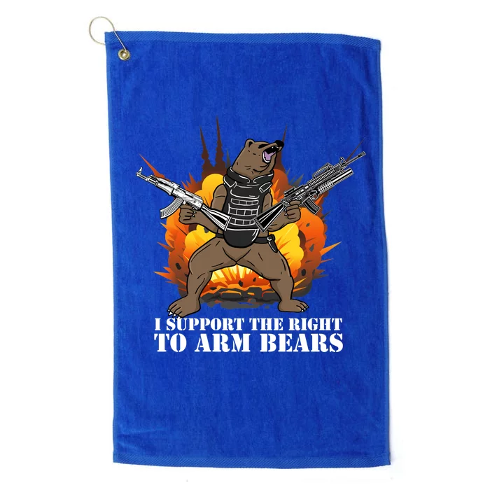 I Support The Right To Arm Bears Platinum Collection Golf Towel