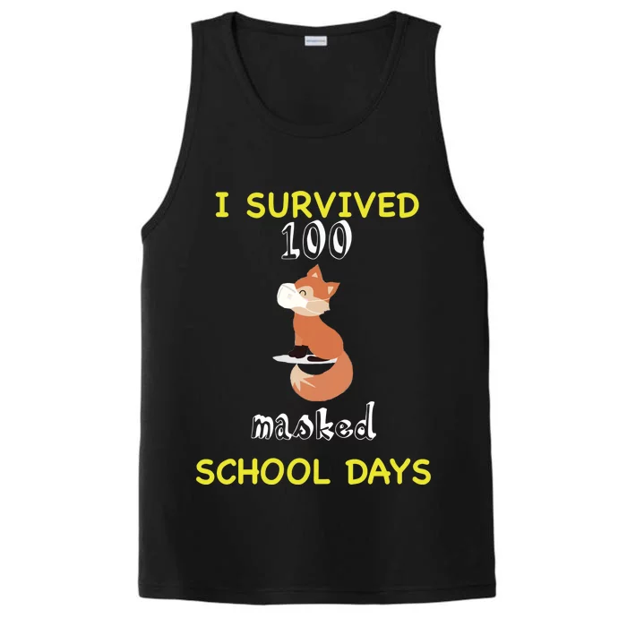 I Survived 100 Masked School Days Performance Tank