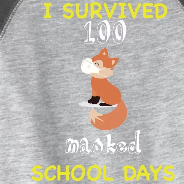 I Survived 100 Masked School Days Toddler Fine Jersey T-Shirt