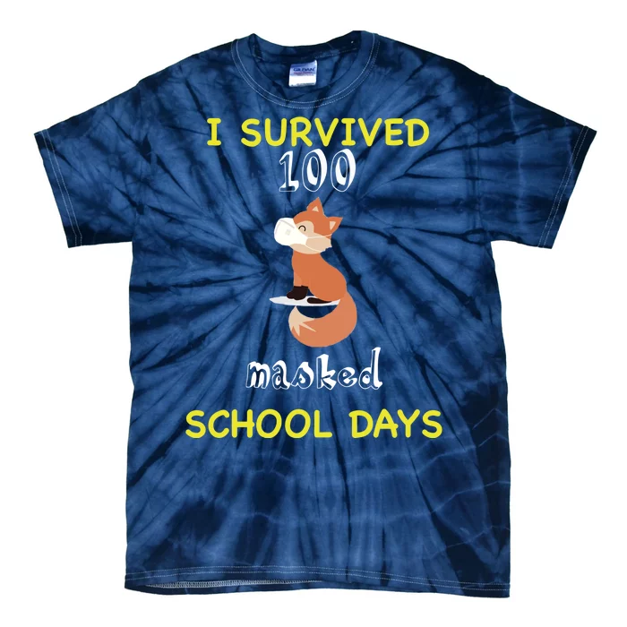 I Survived 100 Masked School Days Tie-Dye T-Shirt